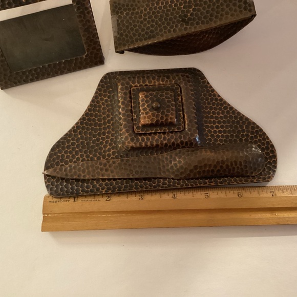 Vintage Hammered Copper4 piece Desk Set. - Picture 8 of 8